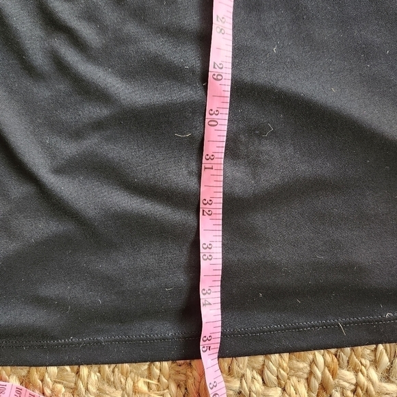 ✨️ANN Taylor Factory Black Flowy Stretchy Midi Dess Bell Sleeves Size 6 - Picture 3 of 9